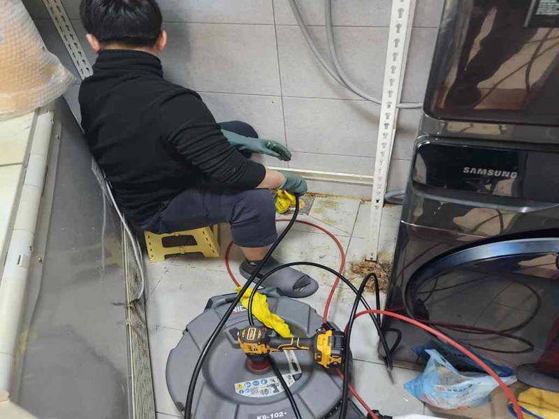 안성 싱크대막힘 작업사례 2